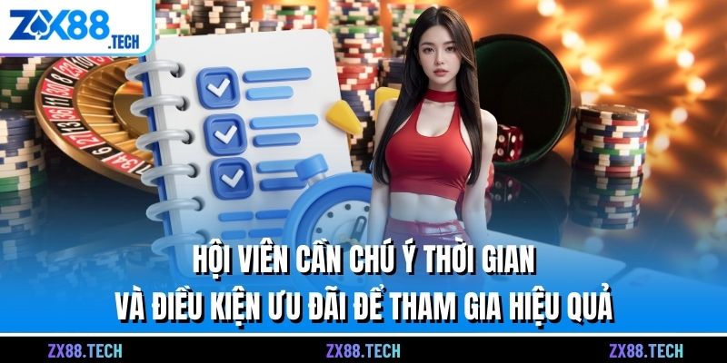 Hội viên cần chú ý thời gian và điều kiện ưu đãi để tham gia hiệu quả